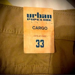 Urban pipeline cargo shorts. NWT.